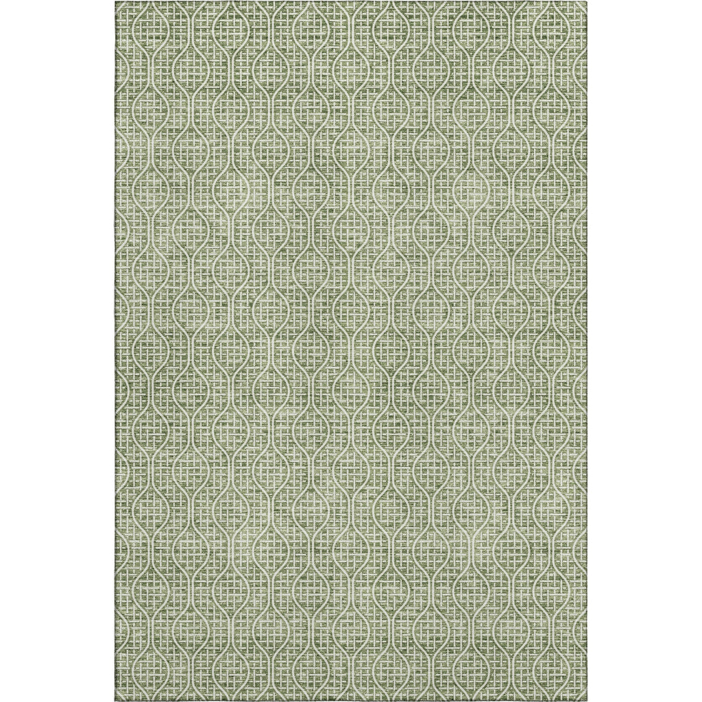 Piper Looms Mayfield Geometric AMF926 Green Machine Washable Area Rug main image