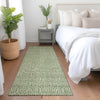 Piper Looms Mayfield Geometric AMF926 Green Machine Washable Area Rug Runner Lifestyle Image Feature