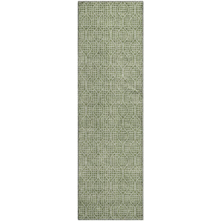 Piper Looms Mayfield Geometric AMF926 Green Machine Washable Area Rug Runner Main Image