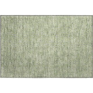 Piper Looms Mayfield Geometric AMF926 Green Machine Washable Area Rug Scatter Main Image