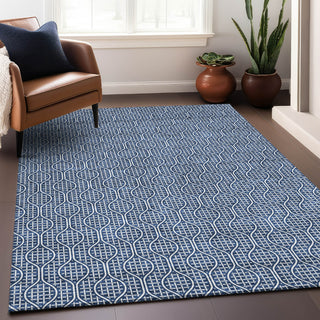 Piper Looms Mayfield Geometric AMF926 Navy Machine Washable Area Rug Lifestyle Image Feature