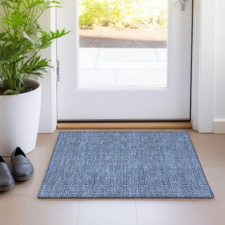 Piper Looms Mayfield Geometric AMF926 Navy Machine Washable Area Rug Scatter Lifestyle Image Feature