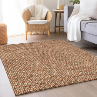 Piper Looms Mayfield Geometric AMF926 Paprika Machine Washable Area Rug Lifestyle Image Feature