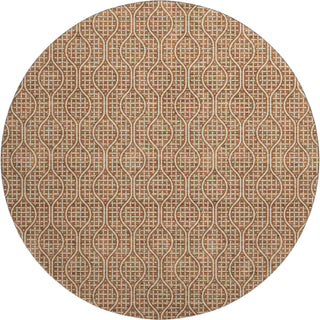 Piper Looms Mayfield Geometric AMF926 Paprika Machine Washable Area Rug Round Main Image