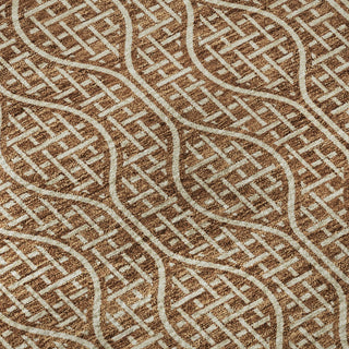Piper Looms Mayfield Geometric AMF926 Paprika Machine Washable Area Rug Swatch Image