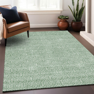 Piper Looms Mayfield Geometric AMF926 Sage Machine Washable Area Rug Lifestyle Image Feature