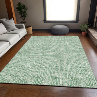 Piper Looms Mayfield Geometric AMF926 Sage Machine Washable Area Rug Lifestyle Image Feature