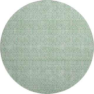 Piper Looms Mayfield Geometric AMF926 Sage Machine Washable Area Rug Round Main Image