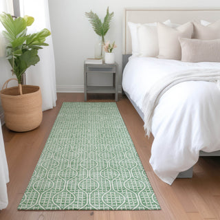 Piper Looms Mayfield Geometric AMF926 Sage Machine Washable Area Rug Runner Lifestyle Image Feature