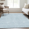 Piper Looms Mayfield Geometric AMF926 Sky Machine Washable Area Rug Lifestyle Image Feature