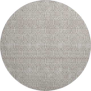 Piper Looms Mayfield Geometric AMF926 Taupe Machine Washable Area Rug Round Main Image