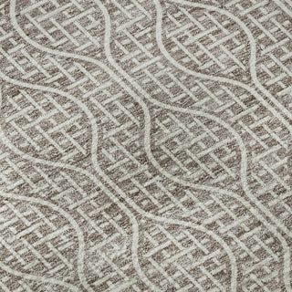 Piper Looms Mayfield Geometric AMF926 Taupe Machine Washable Area Rug Swatch Image
