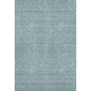 Piper Looms Mayfield Geometric AMF926 Teal Machine Washable Area Rug main image