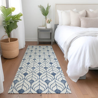 Piper Looms Mayfield Geometric AMF927 Blue Machine Washable Area Rug Runner Lifestyle Image Feature