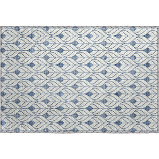Piper Looms Mayfield Geometric AMF927 Blue Machine Washable Area Rug Scatter Main Image