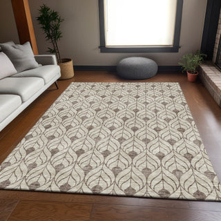 Piper Looms Mayfield Geometric AMF927 Brown Machine Washable Area Rug Lifestyle Image Feature