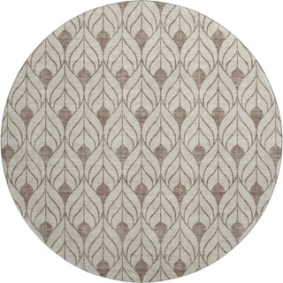 Piper Looms Mayfield Geometric AMF927 Brown Machine Washable Area Rug Round Main Image