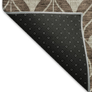 Piper Looms Mayfield Geometric AMF927 Chocolate Machine Washable Area Rug Backing Image