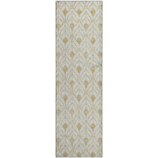 Piper Looms Mayfield Geometric AMF927 Gold Machine Washable Area Rug Runner Main Image