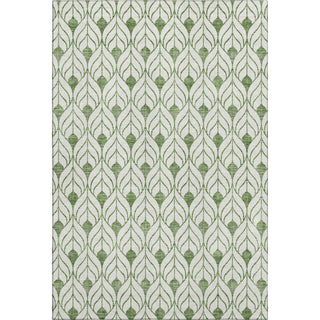 Piper Looms Mayfield Geometric AMF927 Green Machine Washable Area Rug main image