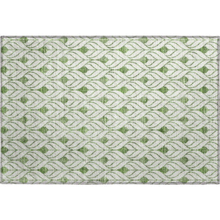 Piper Looms Mayfield Geometric AMF927 Green Machine Washable Area Rug Scatter Main Image