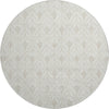 Piper Looms Mayfield Geometric AMF927 Ivory Machine Washable Area Rug Round Main Image
