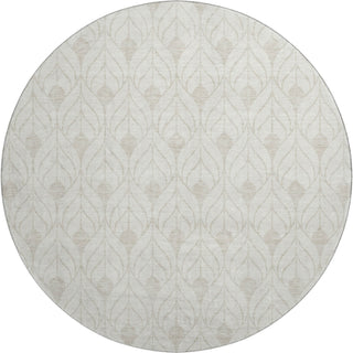 Piper Looms Mayfield Geometric AMF927 Ivory Machine Washable Area Rug Round Main Image