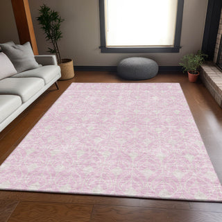 Piper Looms Mayfield Geometric AMF927 Pink Machine Washable Area Rug Lifestyle Image Feature