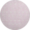 Piper Looms Mayfield Geometric AMF927 Pink Machine Washable Area Rug Round Main Image