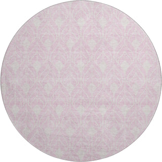 Piper Looms Mayfield Geometric AMF927 Pink Machine Washable Area Rug Round Main Image