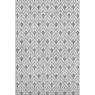 Piper Looms Mayfield Geometric AMF927 Silver Machine Washable Area Rug main image