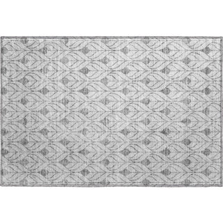 Piper Looms Mayfield Geometric AMF927 Silver Machine Washable Area Rug Scatter Main Image