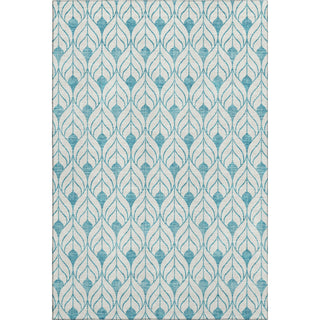 Piper Looms Mayfield Geometric AMF927 Teal Machine Washable Area Rug main image