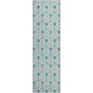 Piper Looms Mayfield Geometric AMF927 Teal Machine Washable Area Rug Runner Main Image