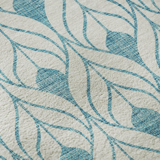 Piper Looms Mayfield Geometric AMF927 Teal Machine Washable Area Rug Swatch Image