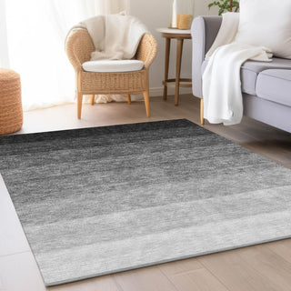 Piper Looms Mayfield Ombre AMF928 Black Machine Washable Area Rug Lifestyle Image Feature