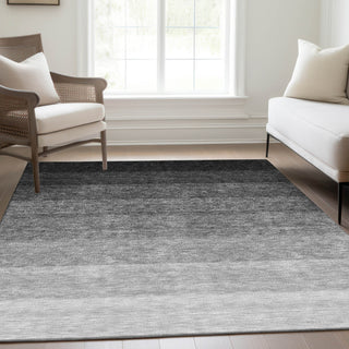 Piper Looms Mayfield Ombre AMF928 Black Machine Washable Area Rug Lifestyle Image Feature