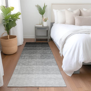 Piper Looms Mayfield Ombre AMF928 Black Machine Washable Area Rug Runner Lifestyle Image Feature