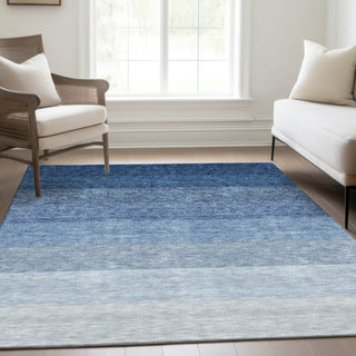 Piper Looms Mayfield Ombre AMF928 Blue Machine Washable Area Rug Lifestyle Image Feature
