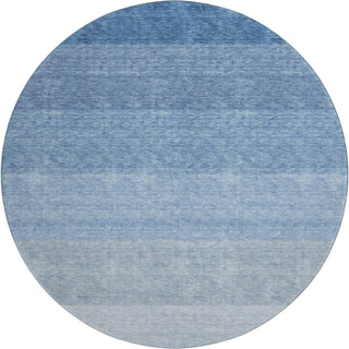 Piper Looms Mayfield Ombre AMF928 Blue Machine Washable Area Rug Round Main Image