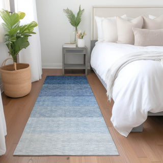Piper Looms Mayfield Ombre AMF928 Blue Machine Washable Area Rug Runner Lifestyle Image Feature