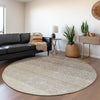 Piper Looms Mayfield Ombre AMF928 Brown Machine Washable Area Rug Round Lifestyle Image Feature