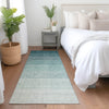 Piper Looms Mayfield Ombre AMF928 Teal Machine Washable Area Rug Runner Lifestyle Image Feature
