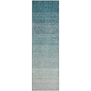 Piper Looms Mayfield Ombre AMF928 Teal Machine Washable Area Rug Runner Main Image