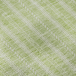 Piper Looms Mayfield Stripes AMF929 Aloe Machine Washable Area Rug Swatch Image