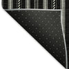 Piper Looms Mayfield Stripes AMF929 Black Machine Washable Area Rug Backing Image