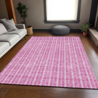 Piper Looms Mayfield Stripes AMF929 Blush Machine Washable Area Rug Lifestyle Image Feature