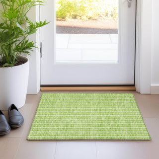 Piper Looms Mayfield Stripes AMF929 Lime Machine Washable Area Rug Scatter Lifestyle Image Feature