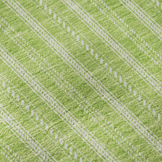 Piper Looms Mayfield Stripes AMF929 Lime Machine Washable Area Rug Swatch Image