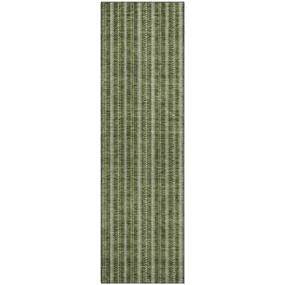 Piper Looms Mayfield Stripes AMF929 Olive Machine Washable Area Rug Runner Main Image